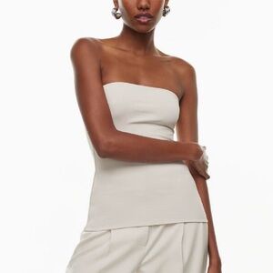Aritzia Contour Hip Tube Cream Top Babaton